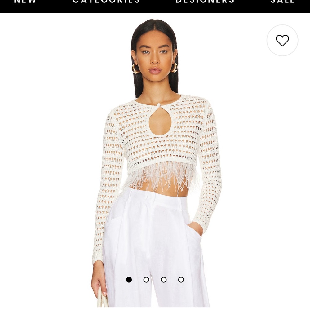 Tularoosa crochet feather top NWT